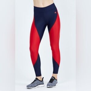 Laain Sheila Diamond Leggings Red Blue Sz L